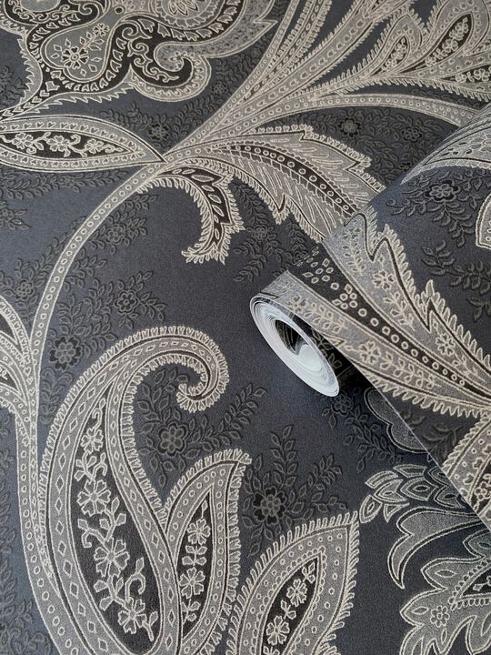 Elegance Paisley Silver Grey Wallpaper DWP0355-05