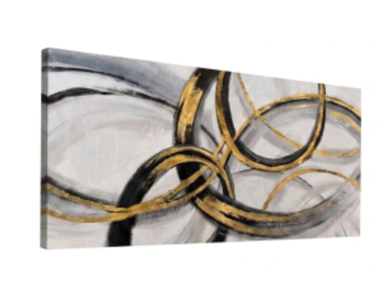 Black Art Modern Bedroom Gray Abstract Oil Decor Living Room Dining Office image number 0