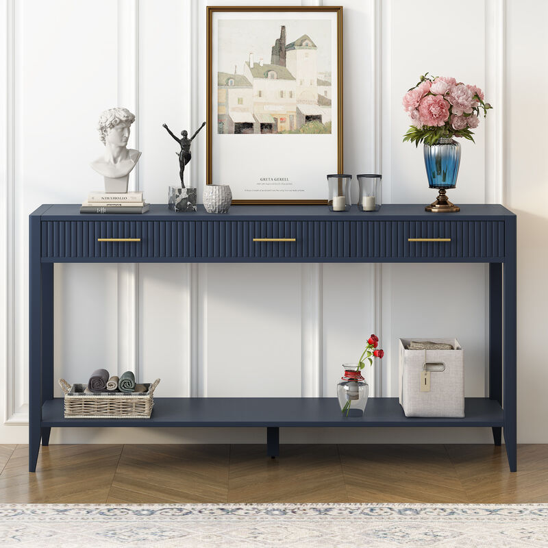 Merax Entryway Console Table with Drawers image number 1