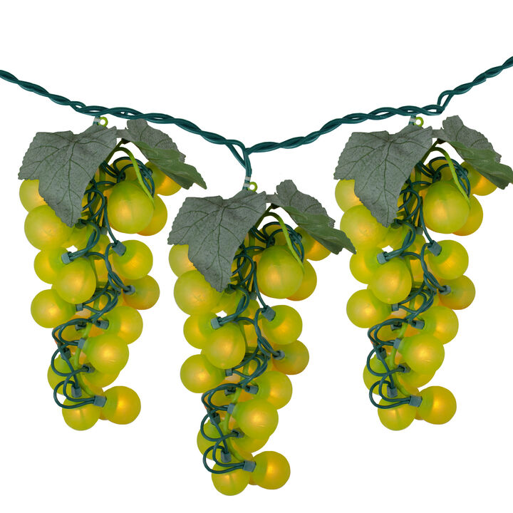 100-Count Yellow Winery Grape Patio Christmas Light Set  5ft Green Wire