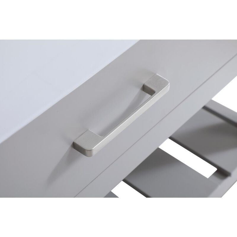 Elegant Kitchen and Bath 36 inch Single bathroom vanity in grey with backsplash