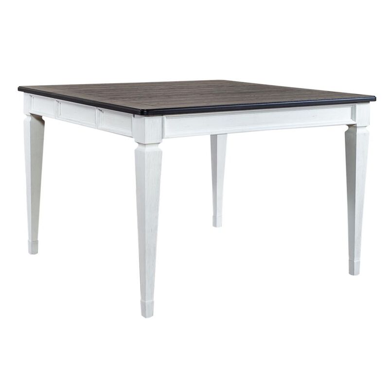 Liberty Furniture Allyson Park Counter Height Leg Table in Wirebrushed White w/ Charcoal Top image number 5
