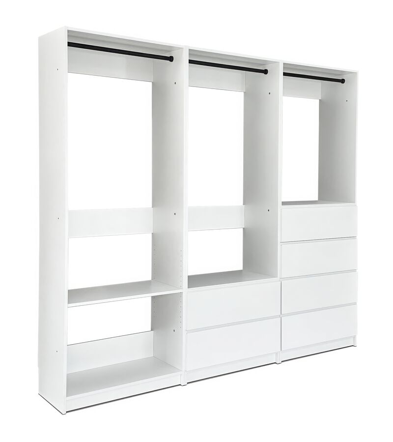 Prosper White Freestanding Walk in Wood Closet System