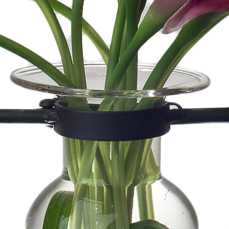 Amphora Vase on Swiveling Iron Stand with Finials and Hinge