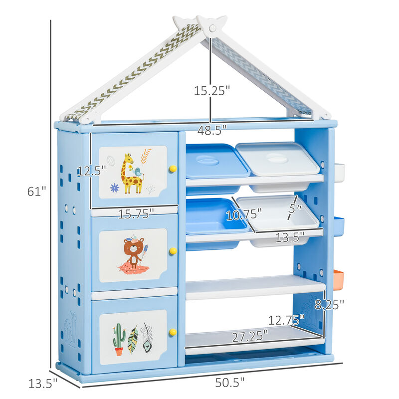 Multi-Style Shelf Organizer for Kids Bedroom Storage, Toy Storage, and More