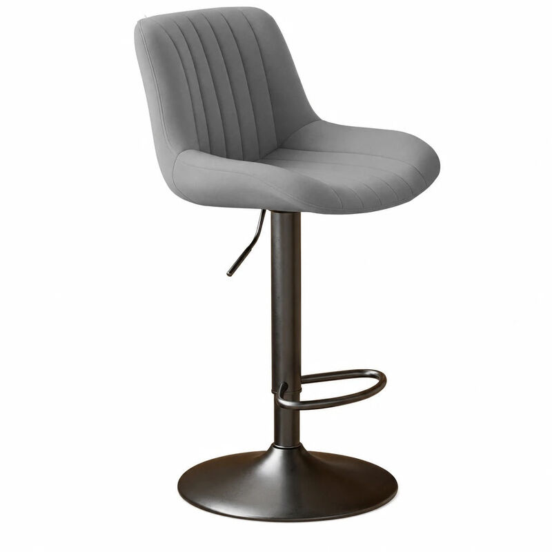 Swivel Bar Stools Set of 2, Upholstered Counter Height Bar Stools with Back and Footrest, 360 Degree Swivel Kitchen Island Chairs, Modern Barstools for Kitchen Counter, Home Bar, Dining image number 0