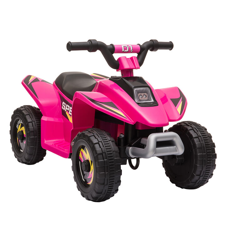 BreeBe 6V Kids ATV 4-Wheeler Ride on Car, Electric Motorized Quad Battery Powered Vehicle with Forward/Reverse Switch