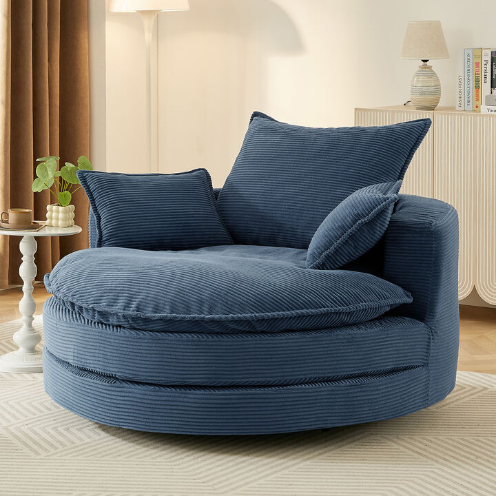Vikber Accent Swivel Barrel Chair