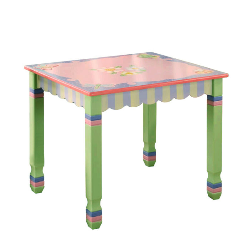 Fantasy Fields Magic Garden Kids Table with Square Spindle Legs, Multi
