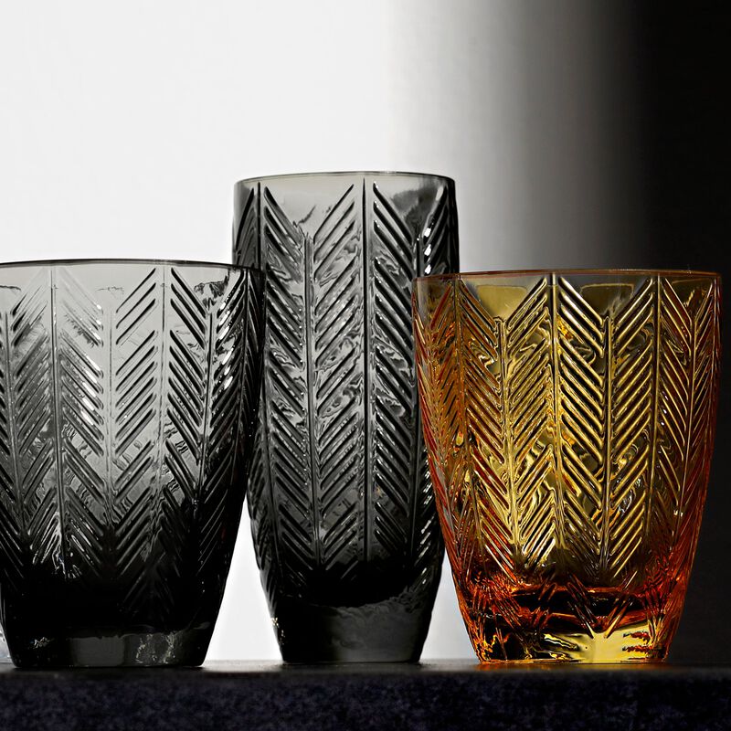 Champagne Glasses ZIG ZAG GLASS Grey Set of 6, diam. 2.56", H 5.51" image number 2