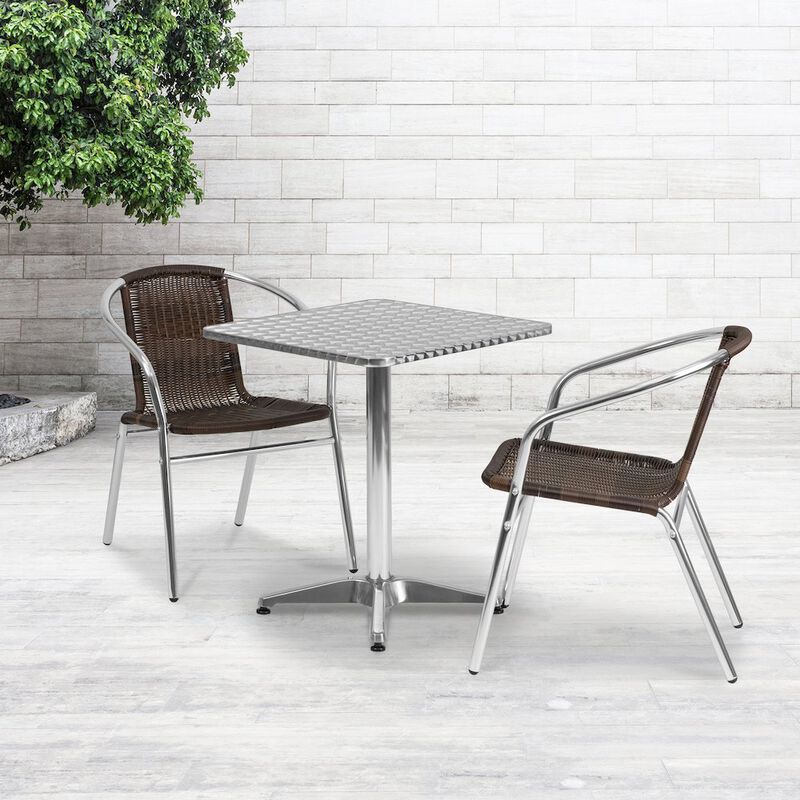 23.5SQ Aluminum Table/2 Chairs image number 3