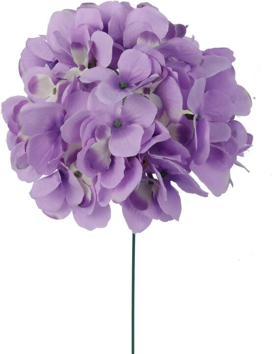 Set of 10: Lavender Hydrangea Flower Picks, 7" Wide, Lifelike Silk Blooms, Spring & Summer, Floral Picks, Parties & Events, Home & Office Decor