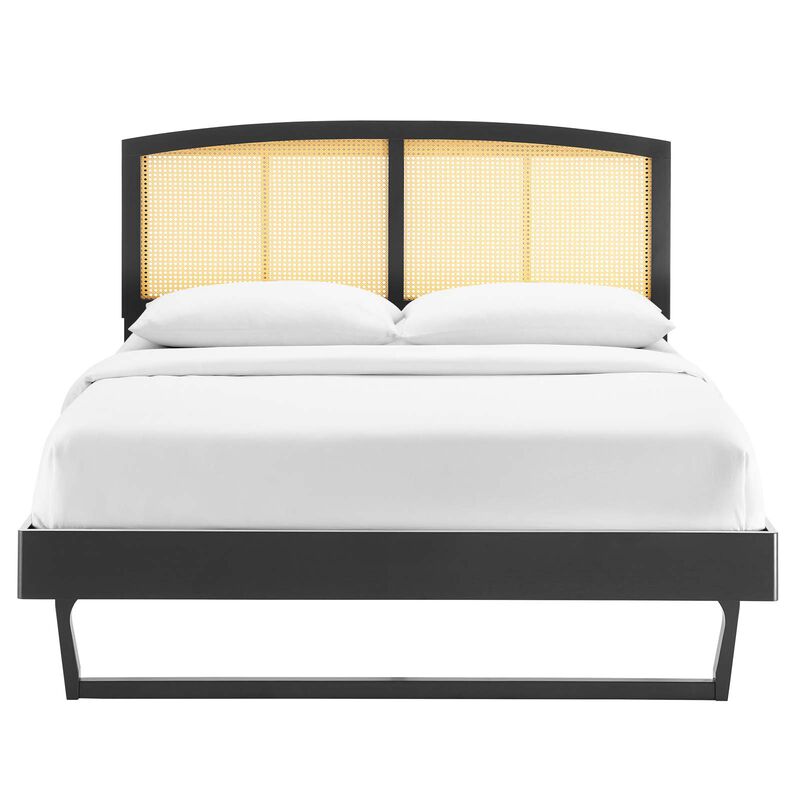 Modway - Sierra Cane and Wood Full Platform Bed with Angular Legs image number 4