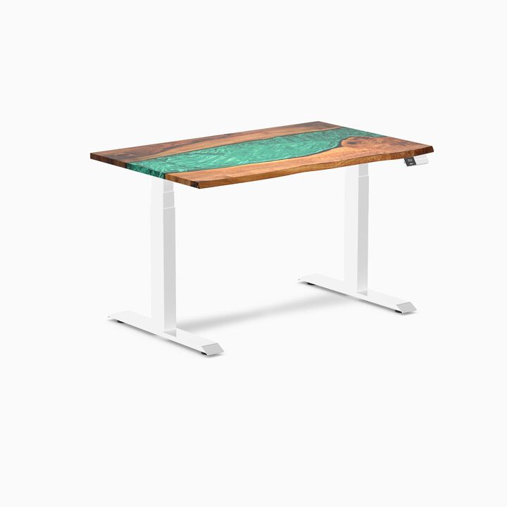 Desky Dual Resin Hardwood Sit Stand Desk