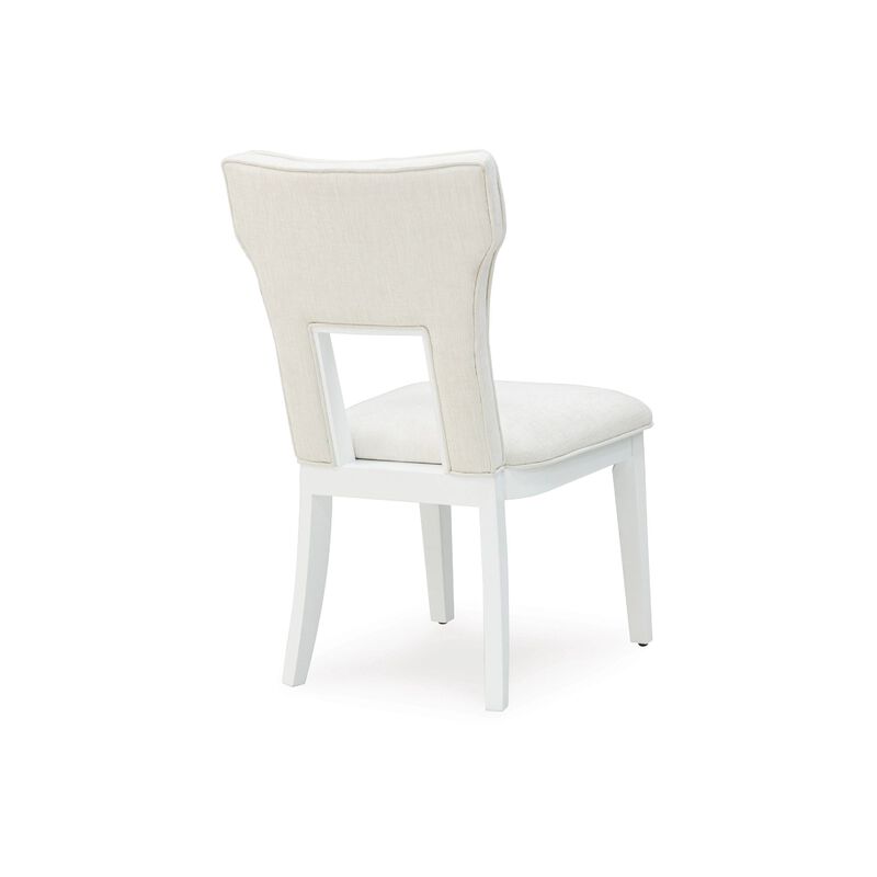 Canaal Dining Side Chair Set of 2, White Padded Seat and Cutout Back image number 4