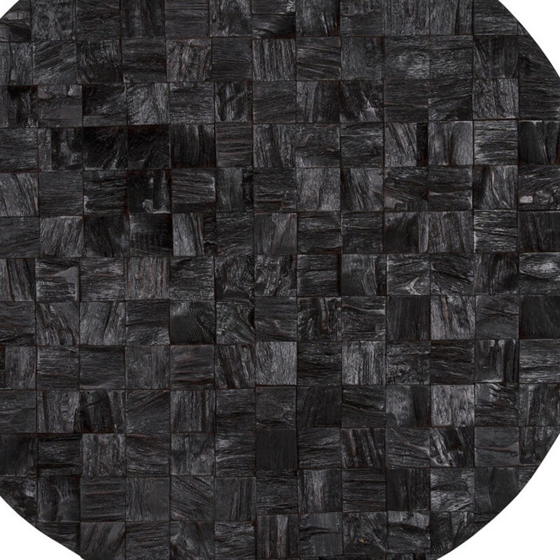 HomeRoots Into the Abyss II 32" X 32" Black Geometric Wood Circle Hanging Dimensional Sculpture image number 2
