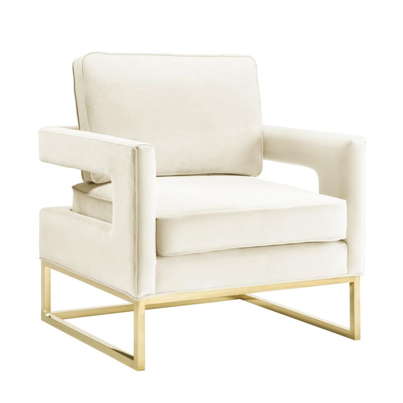 Casafoyer Avery Cream Velvet Chair image number 0