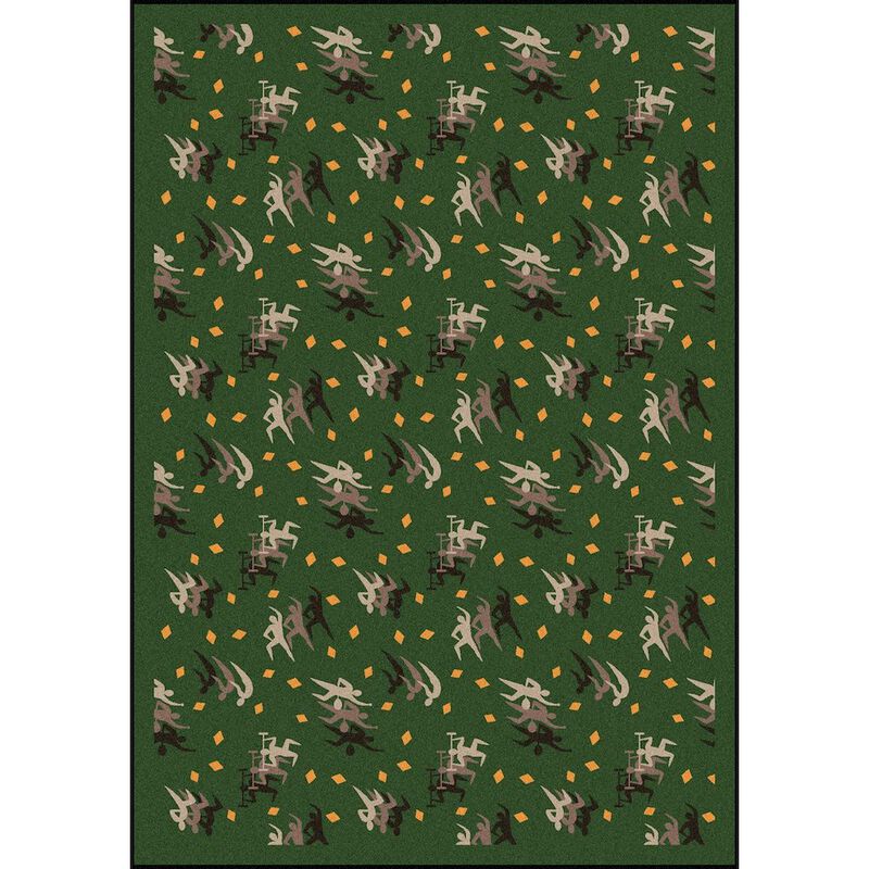 Joy Carpets Games People Play Fitness Zone 3'10 x 5'4 Area Rug in Color Sage