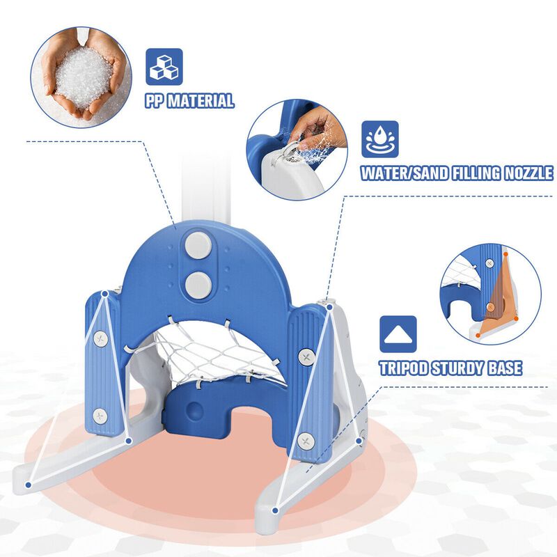 3-in-1 Basketball Hoop Set for Kids, Includes Balls for Active Play