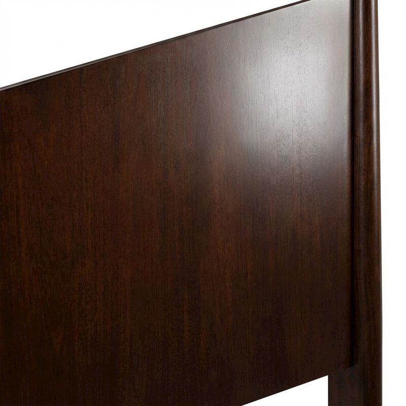 Alpine Furniture Flynn Mid Century Modern Standard King Panel Bed, Walnut image number 4