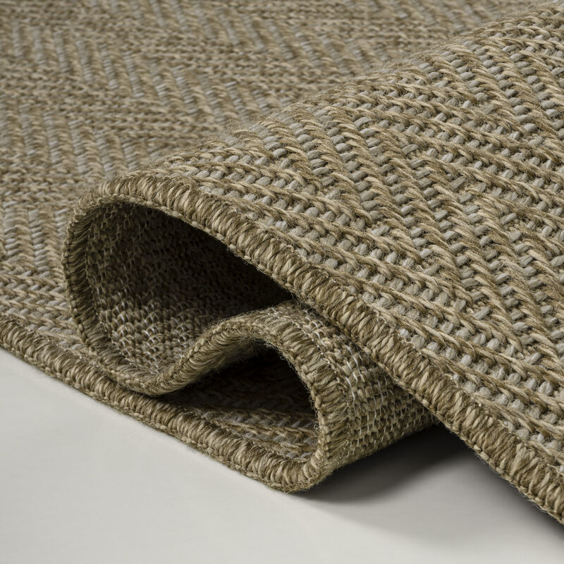 Rowena Smart Jute Scandinavian Boho Herringbone Weave Indoor/Outdoor Area Rug image number 4