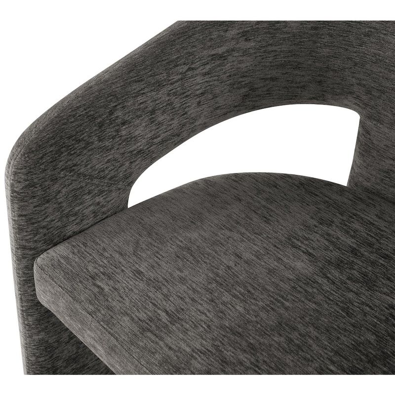 Meridian Furniture Rendition Grey Plush Fabric Dining Chair