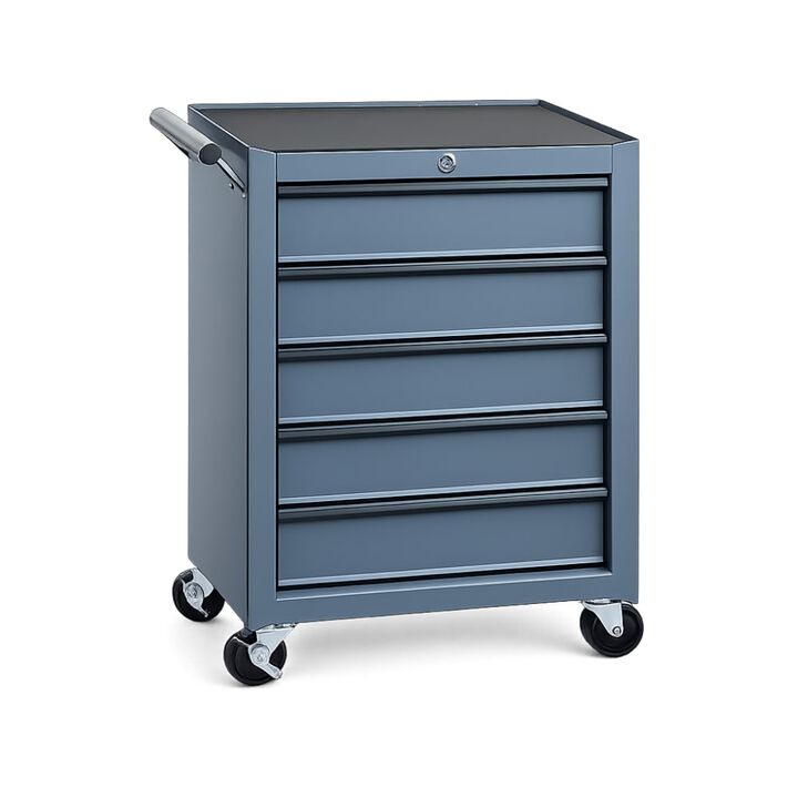 ELEMENT ACE Rolling 5-Drawer Metal Tool Chest with Ball Bearing Slides, Storage Organizer with Casters for Garages & Workspaces