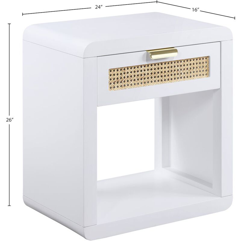 Meridian Furniture Langham White Night Stand