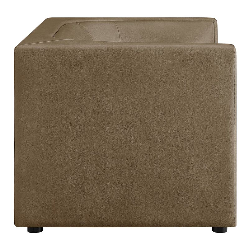 Hilda 67" Curved Back Vegan Leather Loveseat image number 3