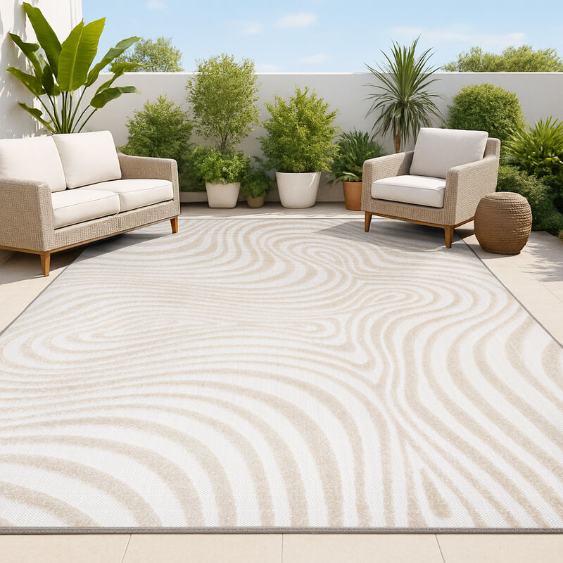 Maribo Abstract Groovy Striped Area Rug