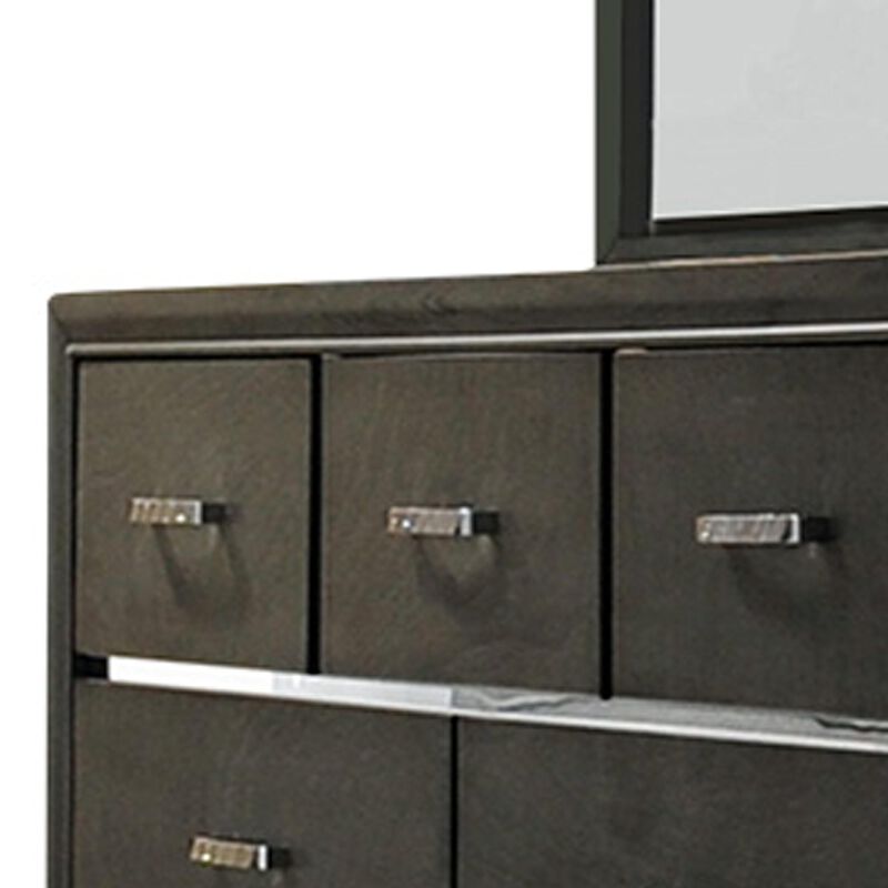 Oceana Wood Dresser with 7 Drawers and Mirror image number 3