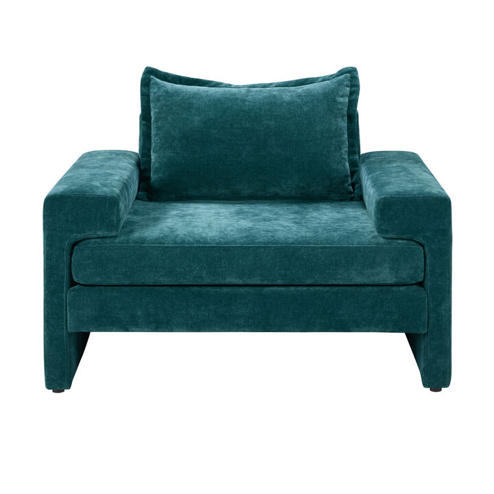 Merax Oversized Chenille Upholstered Accent Chair