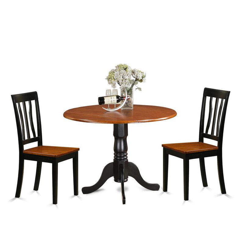 Dining set - 3 Pcs with 2 Wooden Chairs