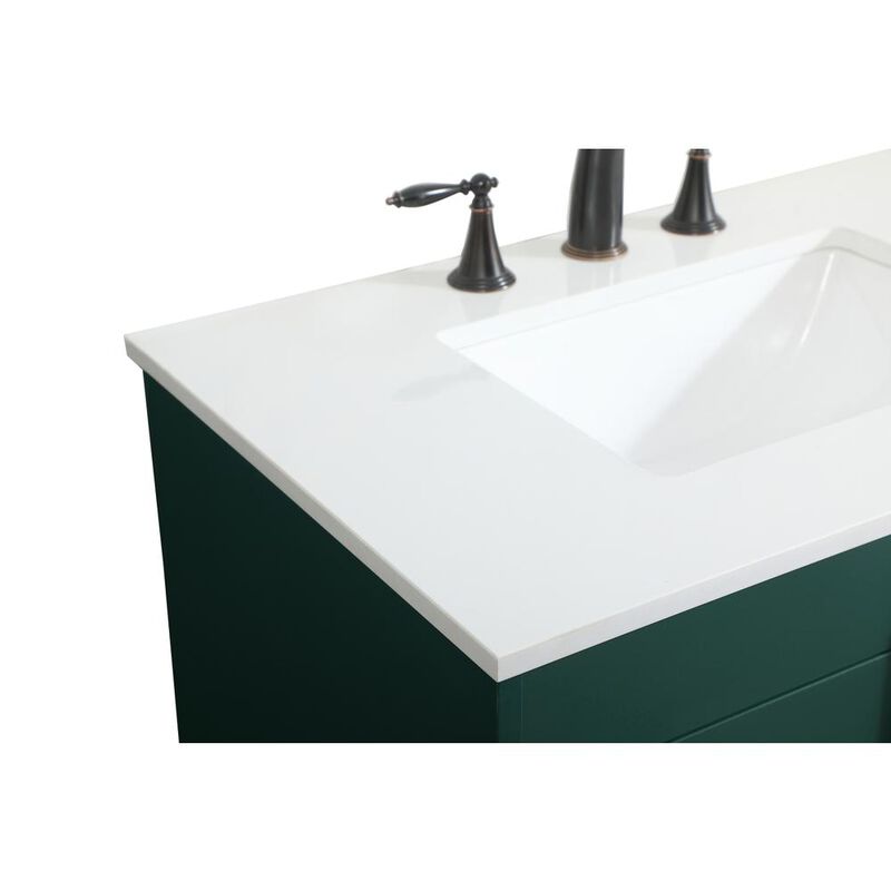 Elegant Kitchen and Bath 30 inch Single bathroom vanity in green