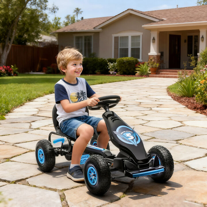 BreeBe Ergonomic Pedal Go Kart Kids Ride-on Toy with Tough, Wear-Resistant Tread