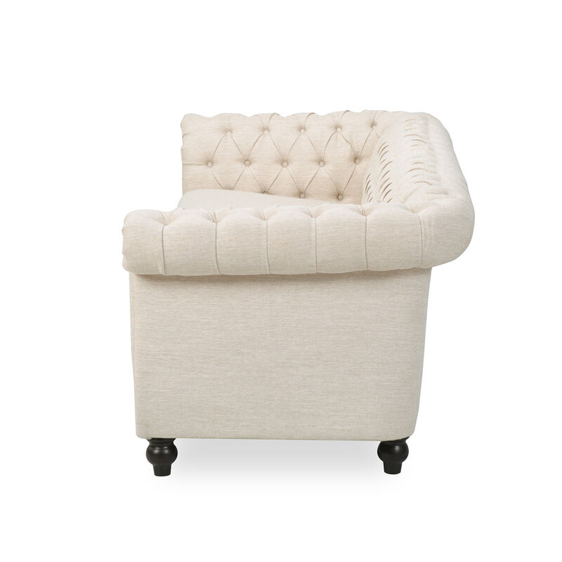 Christopher Knight Home Parksley Contemporary Tufted Chesterfield 3 Seater Sofa image number 4