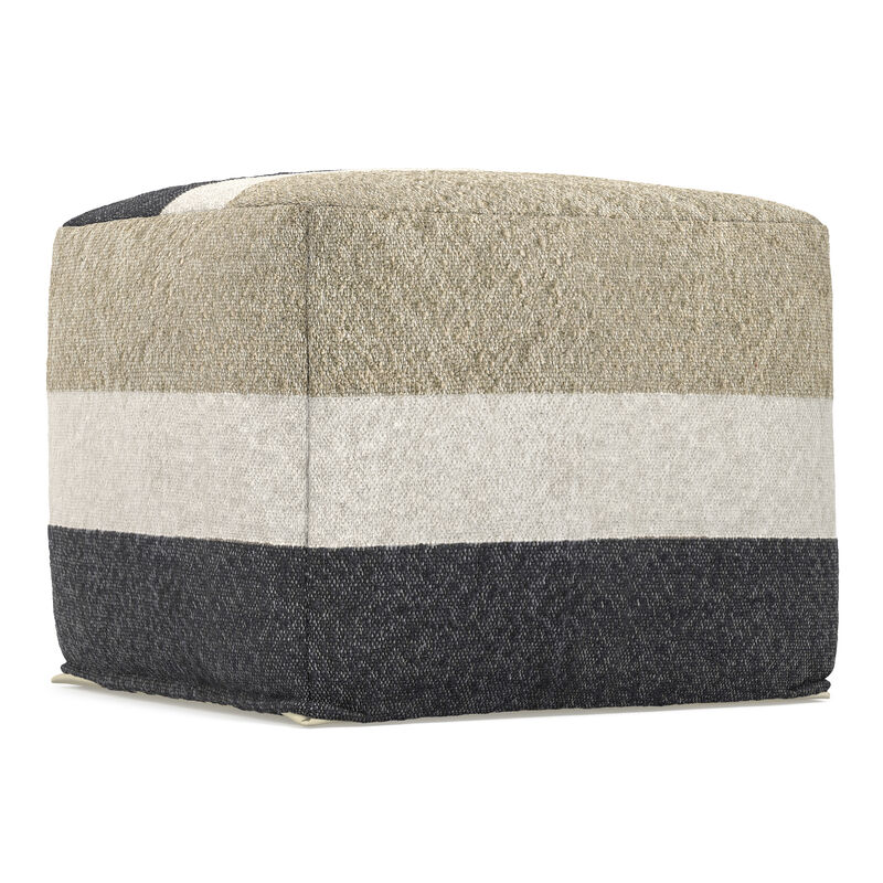 Simpli Home Claudette Square Pouf image number 5