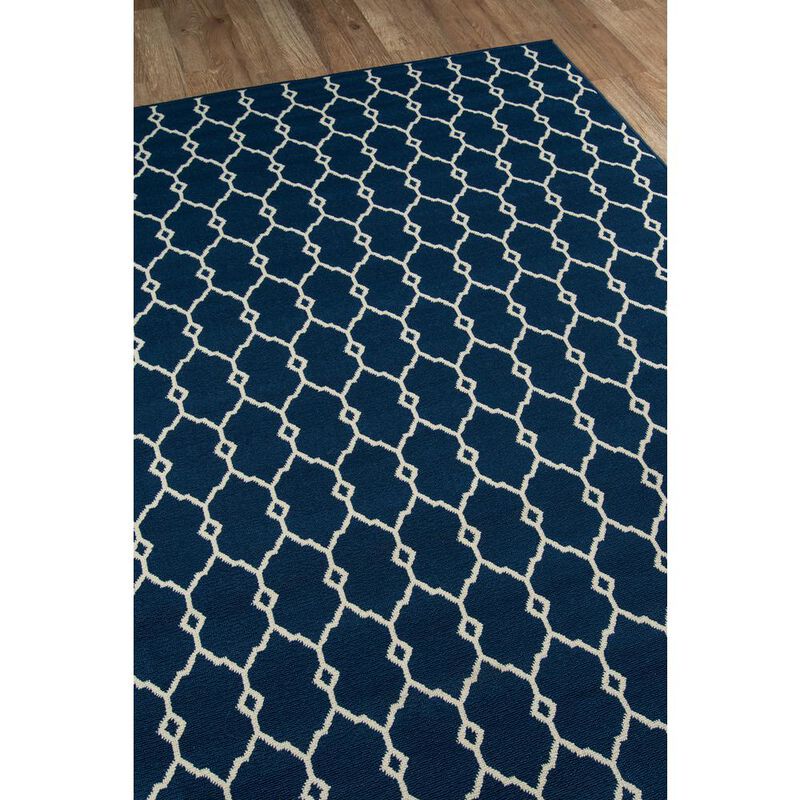 Momeni Contemporary Rectangle Area Rug, Navy, 3'11 X 5'7