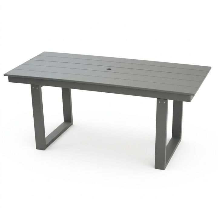 WOW PIONEER Weather Resistant Outdoor Dining & Meeting Table Seats Up to 6