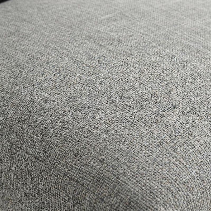 Fabric Upholstered Modern Dining Chair, Heathered Weave Gray Black, Set of 2 image number 6