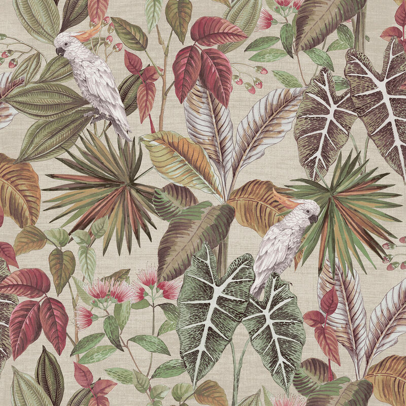 Lorraine Neutral Tropical Wallpaper image number 0
