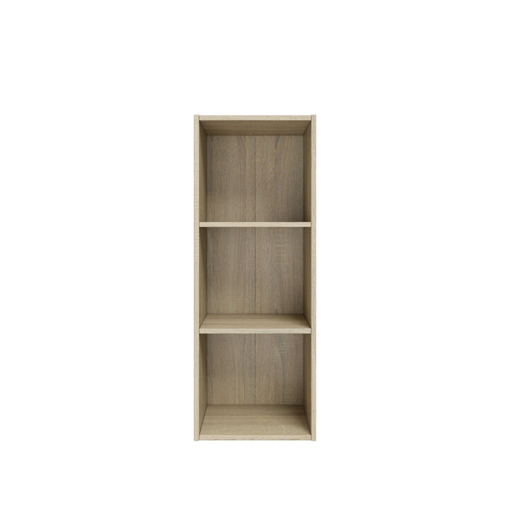 31.5 in. Tall Wood 3-Shelf Etagere Bookcase