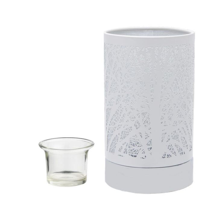 7" Touch lamp/Oil burner/Wax warmer - White Style Forest