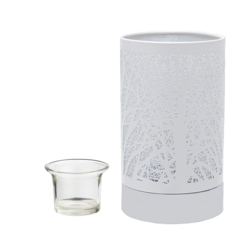 7" Touch lamp/Oil burner/Wax warmer - White Style Forest