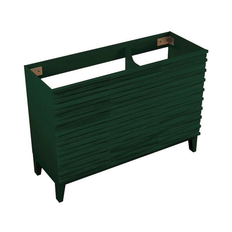 Cascade 48" Freestanding Bathroom Vanity Cabinet without Top in Green Oak image number 2
