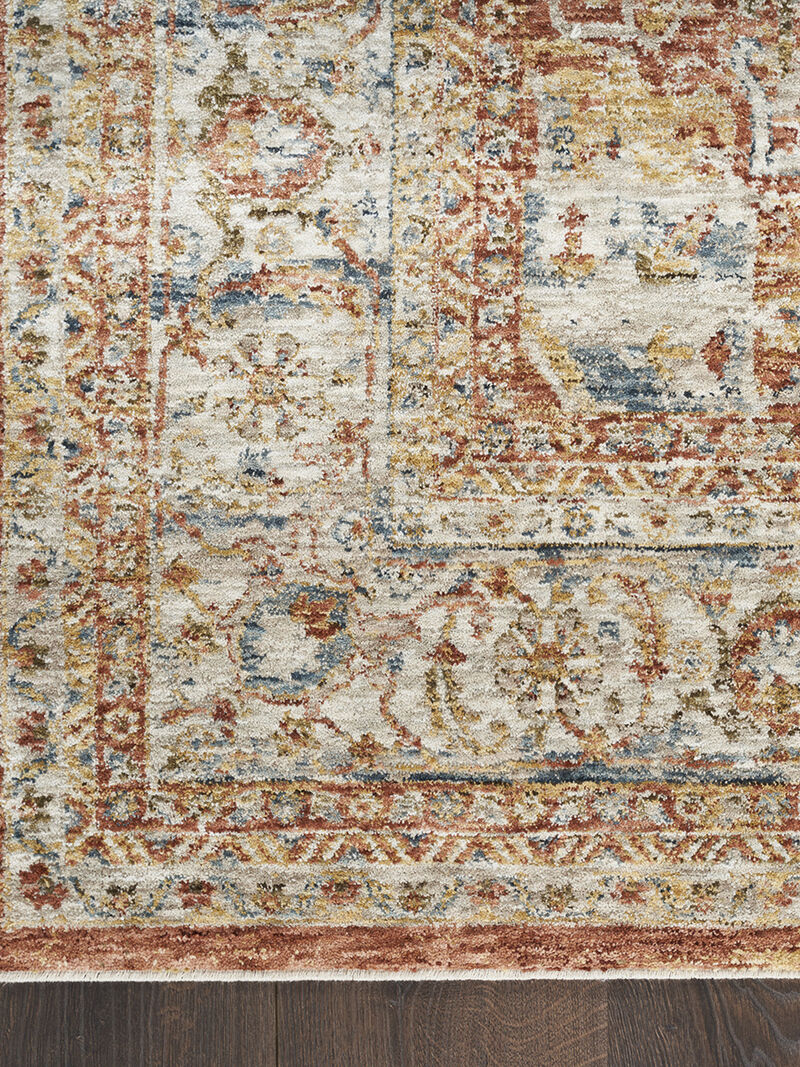 Sahar SHR06 Ivory/Multicolor 2'3" x 10'2" Rug image number 2
