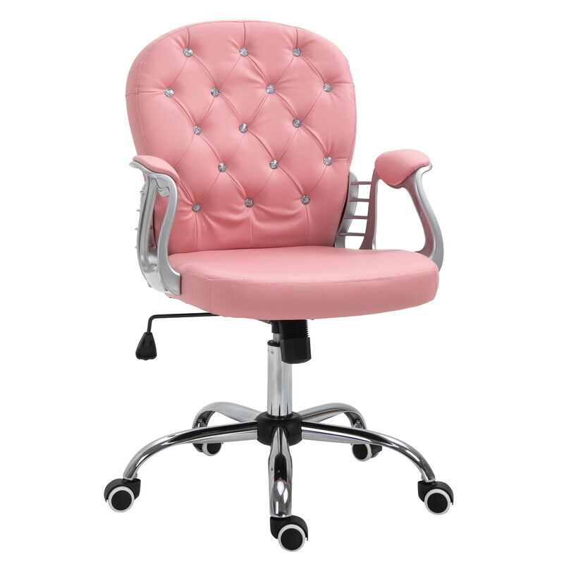Hivvago PU Leather Office Chair with Tufted Back and Swivel Base image number 0