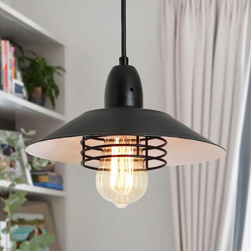 Retro Industrial Pendant Lighting, Adjustable Hanging Ceiling Lamp for Dining Room & Living Space