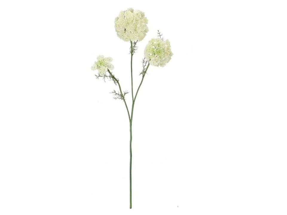 2 Piece Artificial Flowers Vase Filler Queen Annes Lace Stem