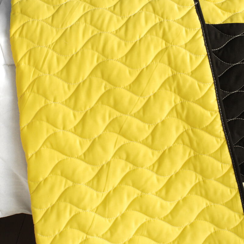 Vermicelli Quilted Patchwork Bedding Set Queen Size Forever Decorative Design image number 3